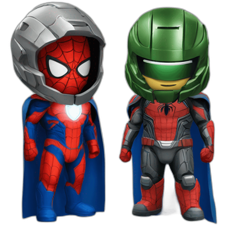 Halo Spartan and Spiderman emoji