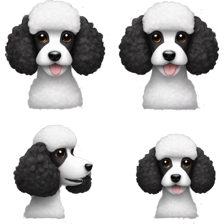 White and black poodle emoji