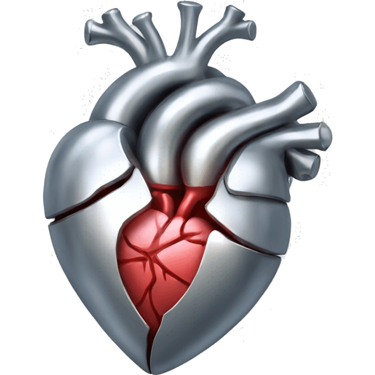 anatomical silver heart emoji