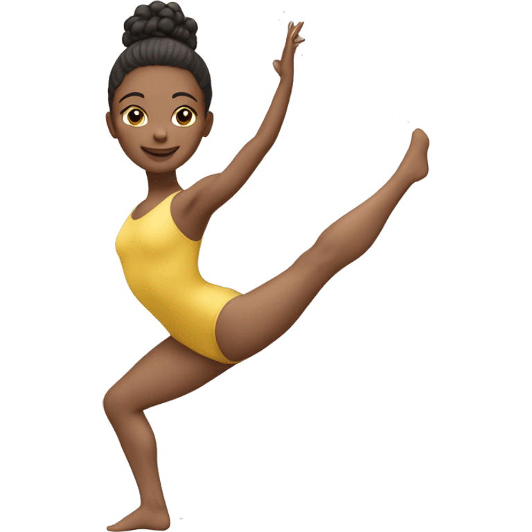 Flexible dancer split leg up with leotard emoji