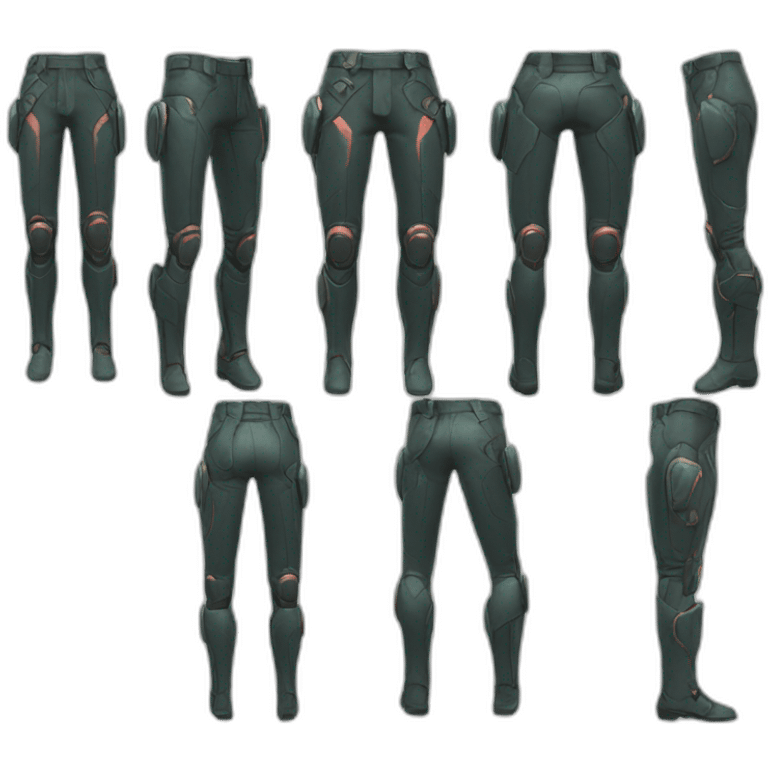 futuristic color crimsom armored pants emoji