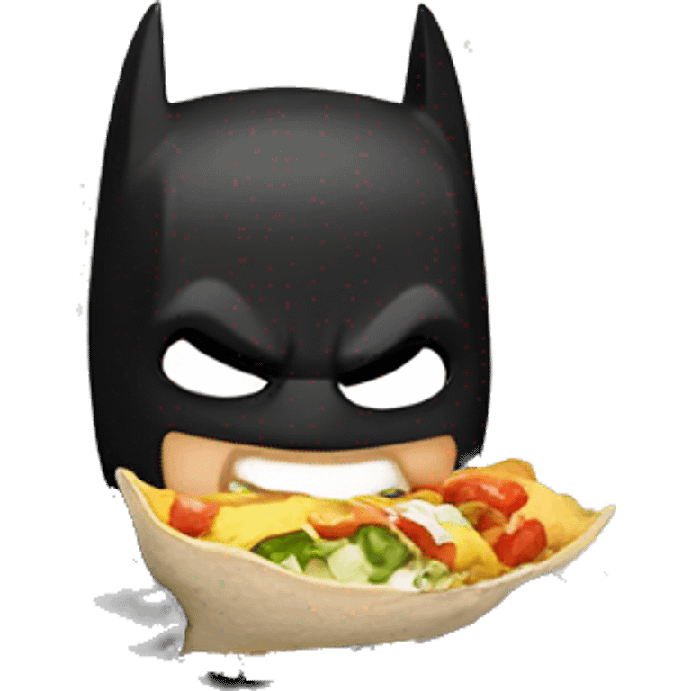 Batman eating burrito emoji