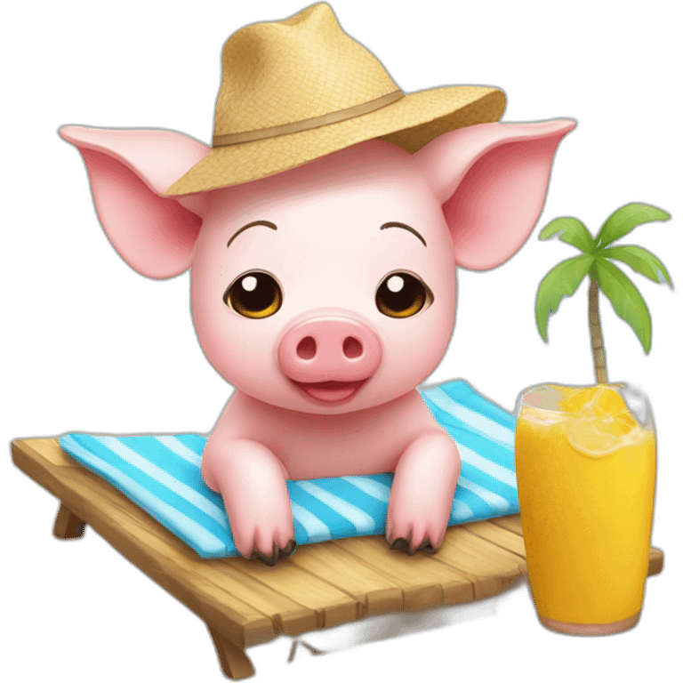 cute-pig-on-vacation emoji