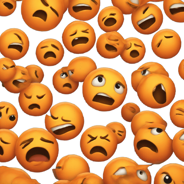 Angry crying orange face emoji  emoji