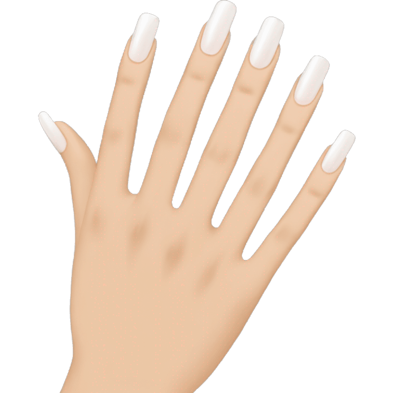 Classic long French manicure emoji