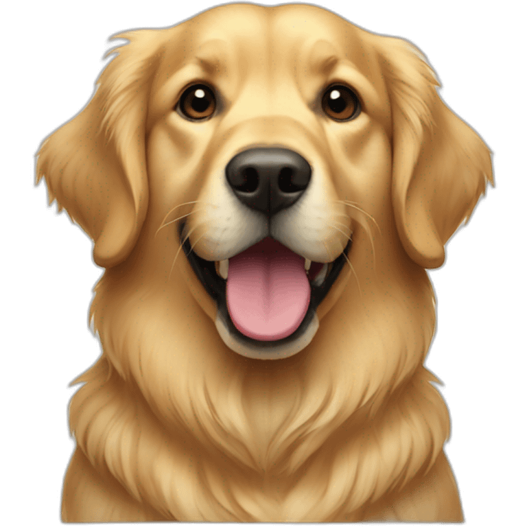 Golden retriever playing cards emoji