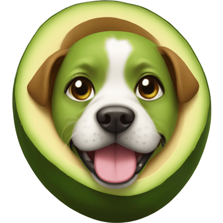 Dog in a avocado costume  emoji