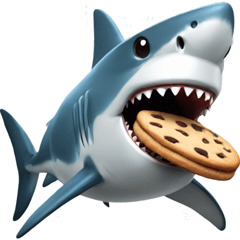 Shark eating a cookie  emoji