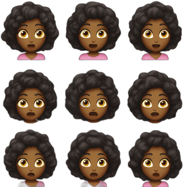 black girl shocked  emoji