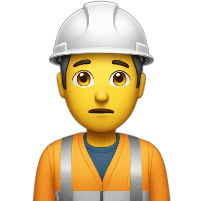 Sad Exhausted frmale architect emoji