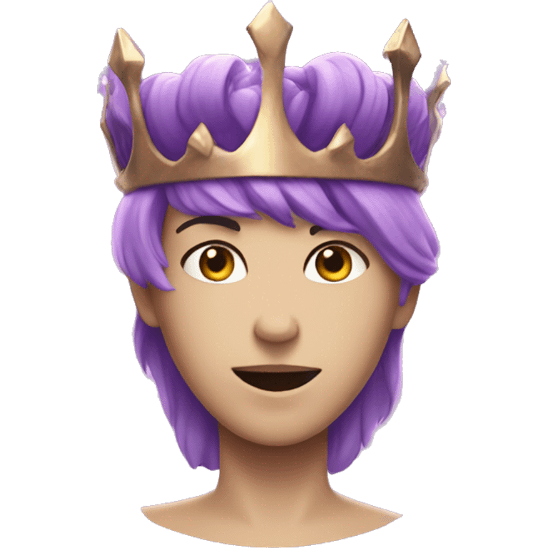 purple crown aura emoji