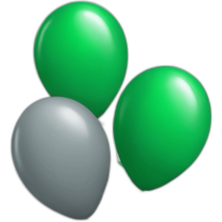 green and gray balloons emoji