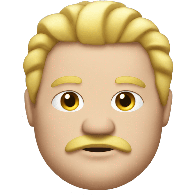  fat guy with a little bit of muscles looking chill with long blond hair emoji