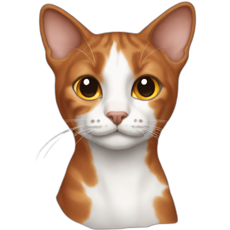 Orange and brown piebald cat emoji