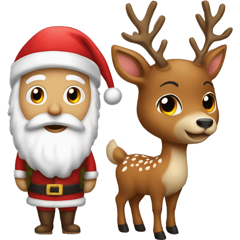 santa claus a deer emoji