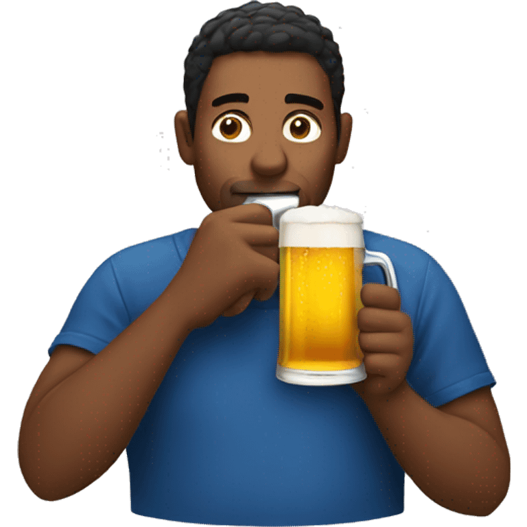 Man drinking a beer  emoji