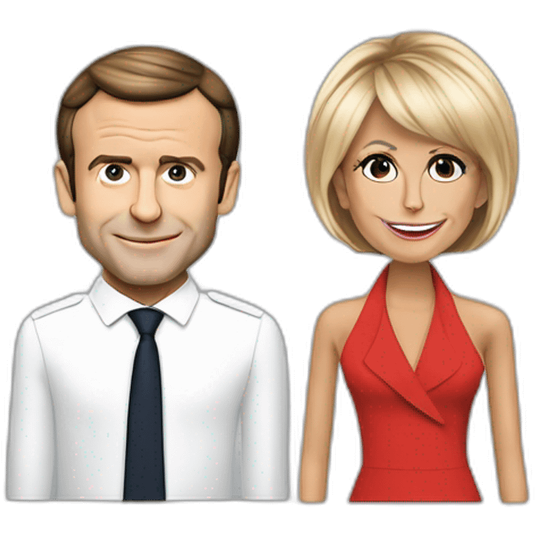 Emmanuel Macron sur le dos de Brigitte Macron emoji