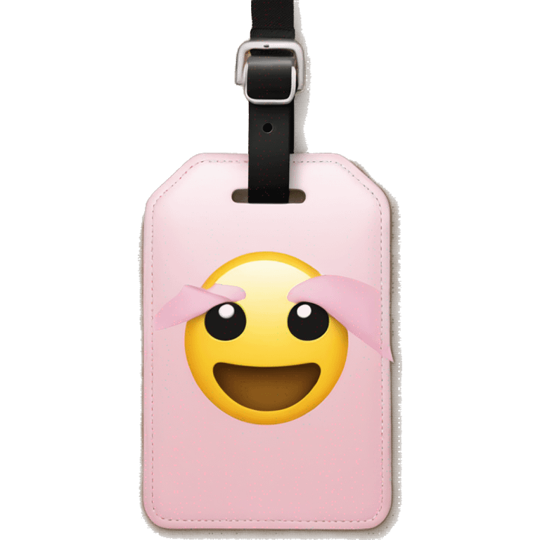 Light pink luggage tag emoji