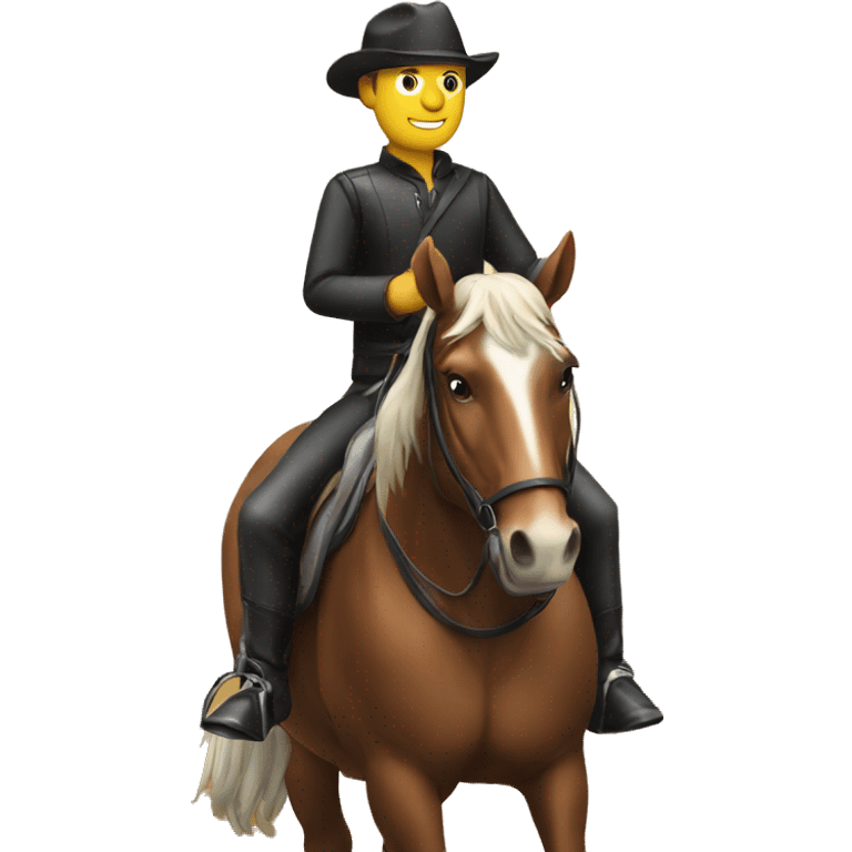  horse riding man emoji