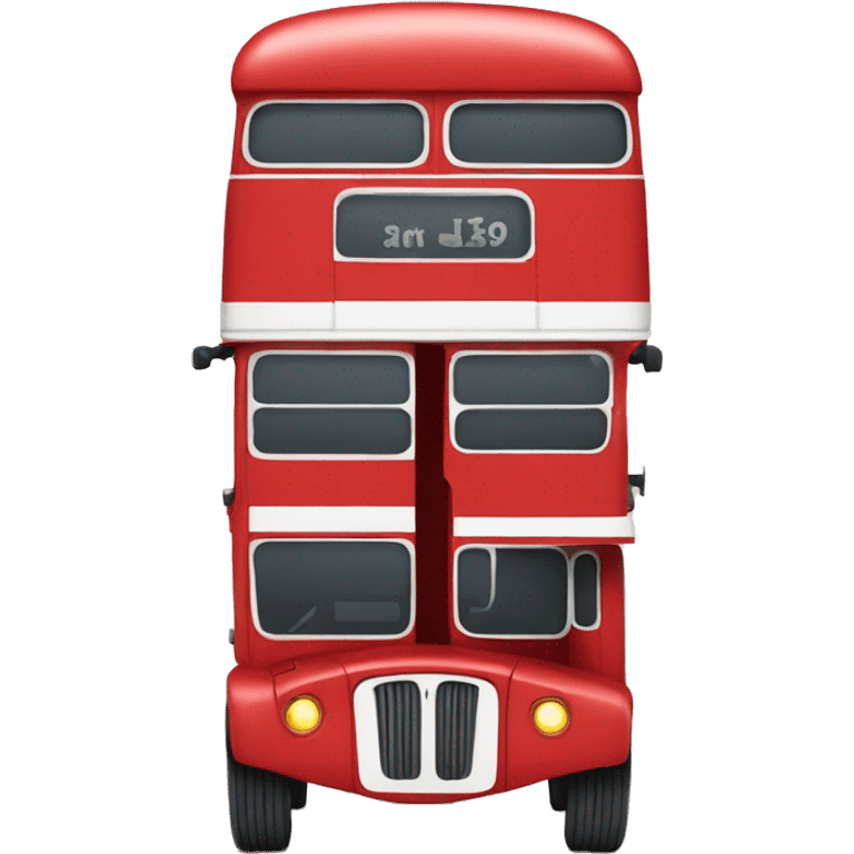 double decker red bus emoji