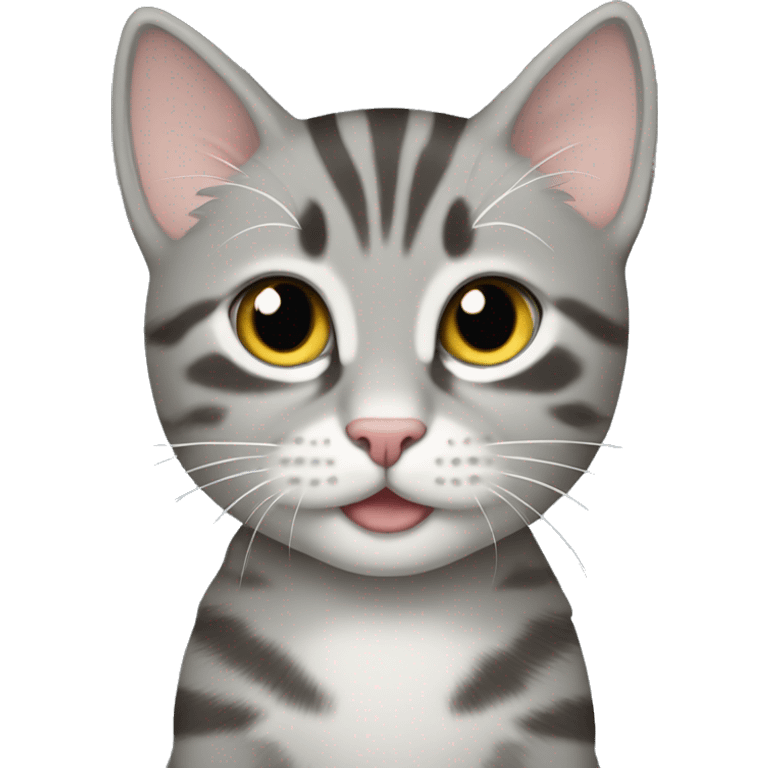 Gray tabby kitten emoji