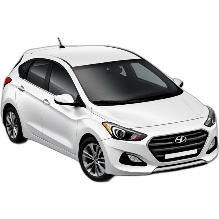 Hyundai i30 hatchback white emoji