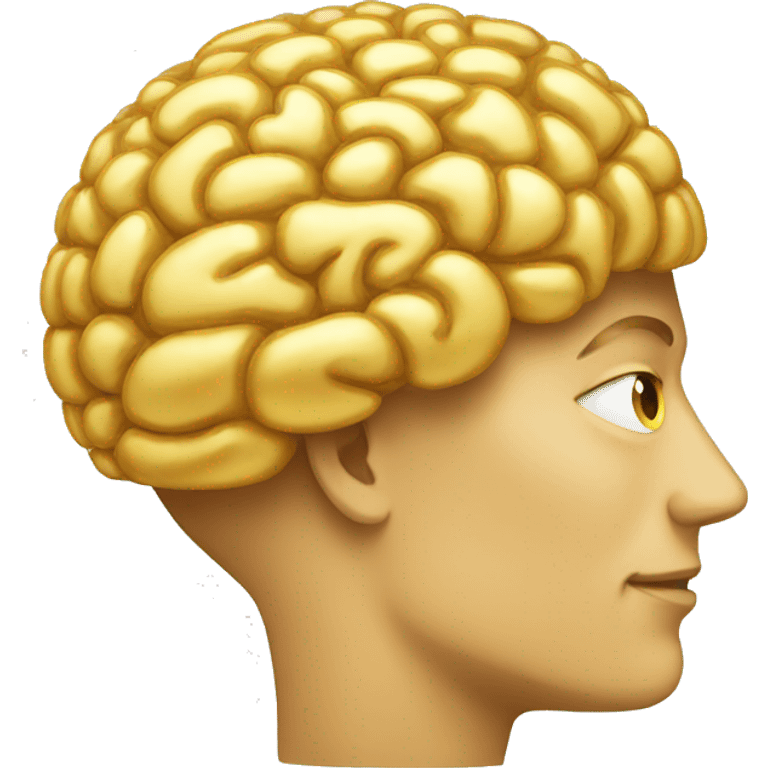 golden brain emoji emoji