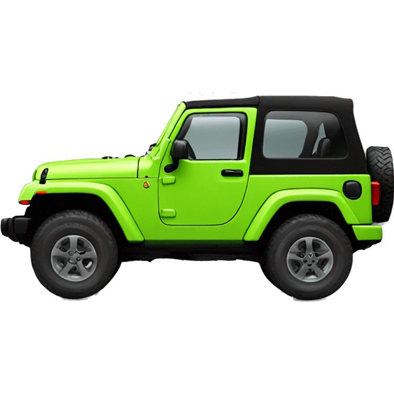 a jeep lime green color two door emoji