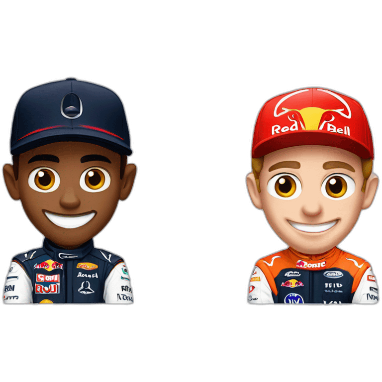 Lewis Hamilton and Max Verstappen in Red Bull emoji