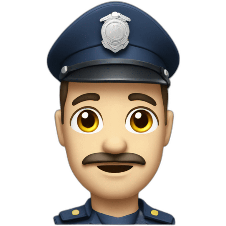 French policeman with a nasty look emoji