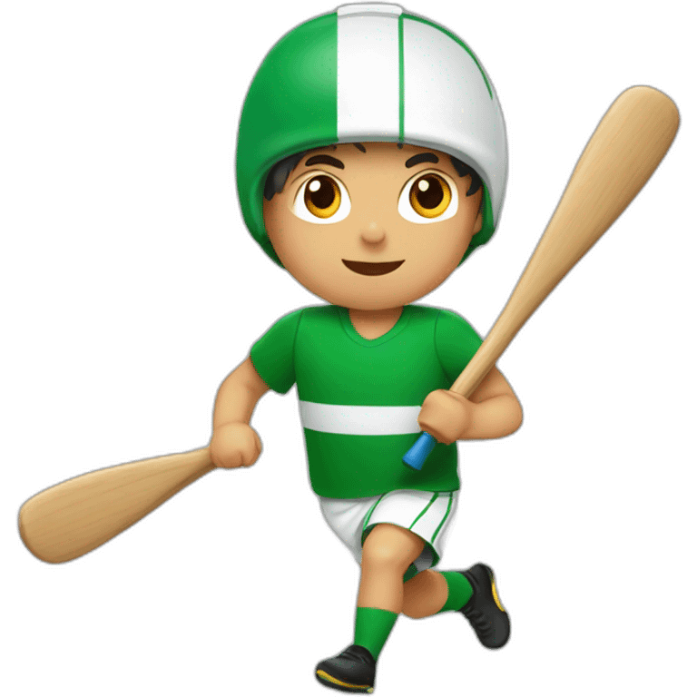 Basque boy doing sport emoji