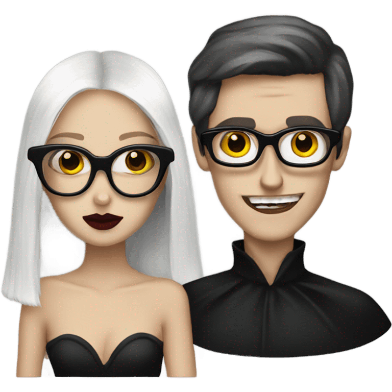 Prada glasses on a vampire emoji