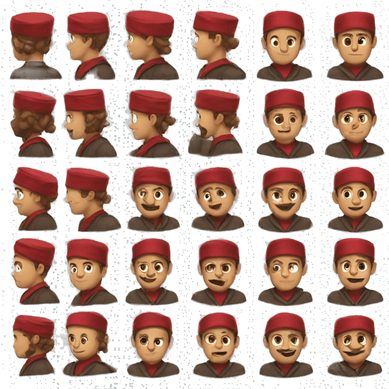 Man wearing a fez emoji