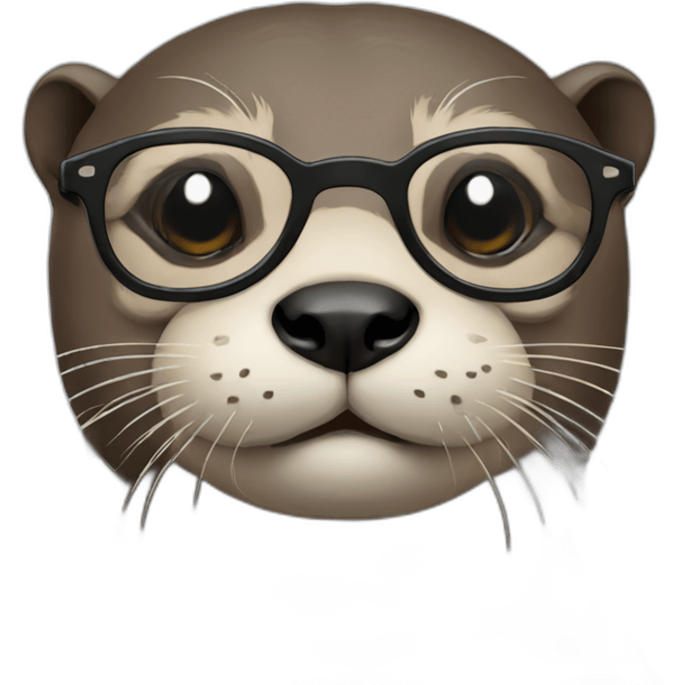 Otter wearing glasses emoji