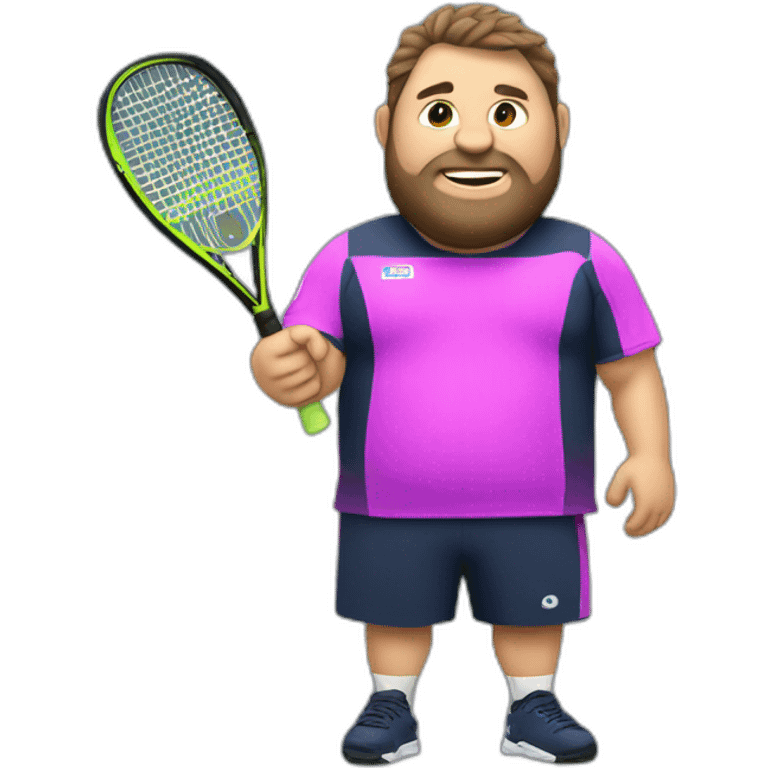 FAT PADEL PLAYER emoji