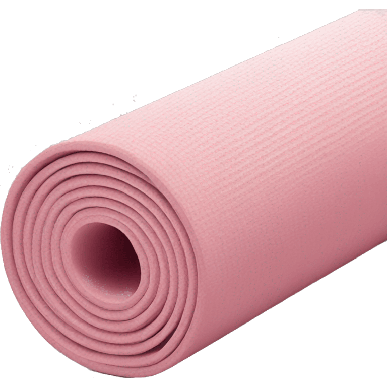 light pink rolled yoga mat  emoji