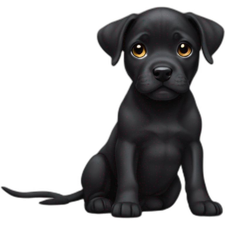 black staffordshire puppy emoji