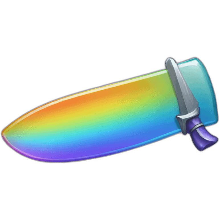 sword rainbow glass emoji