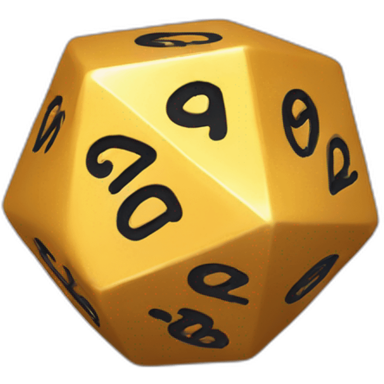 D20 dice emoji