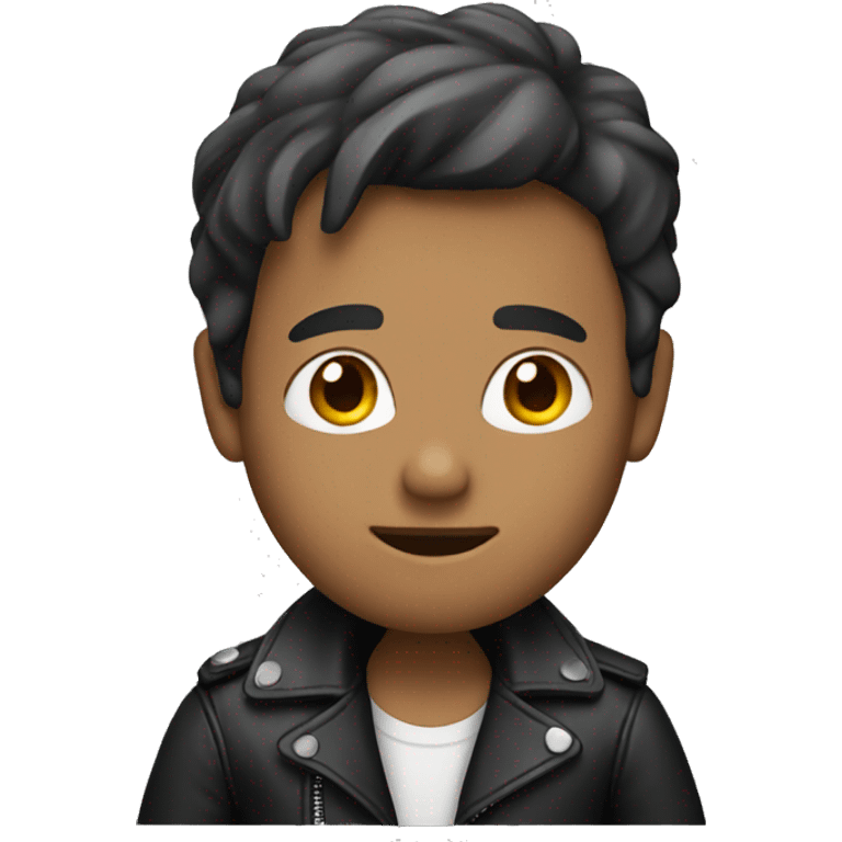 male in leather jacket emoji