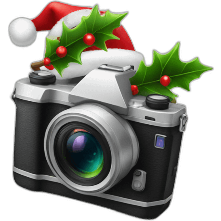 two lenses camera christmas emoji