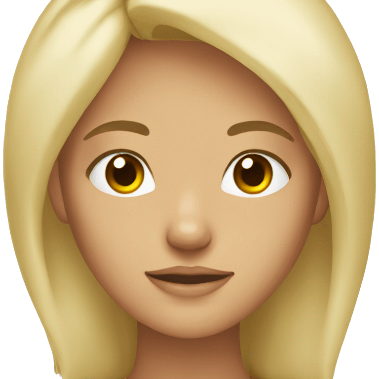 blonde girl with brown eyes  emoji