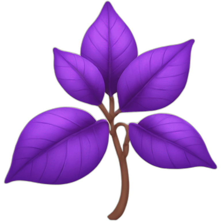 Plants purple with one eye and red leaf emoji