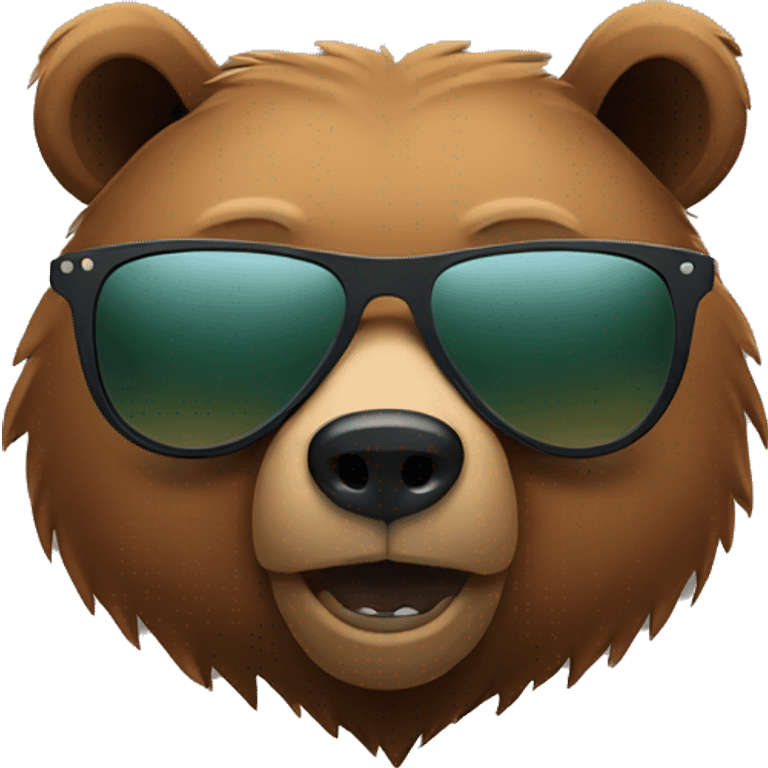 Grizzly bear with sunglasses  emoji