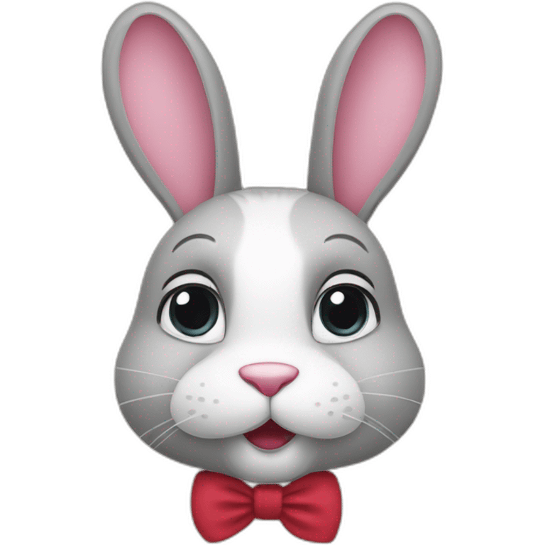 Mascotte lapin creatif emoji