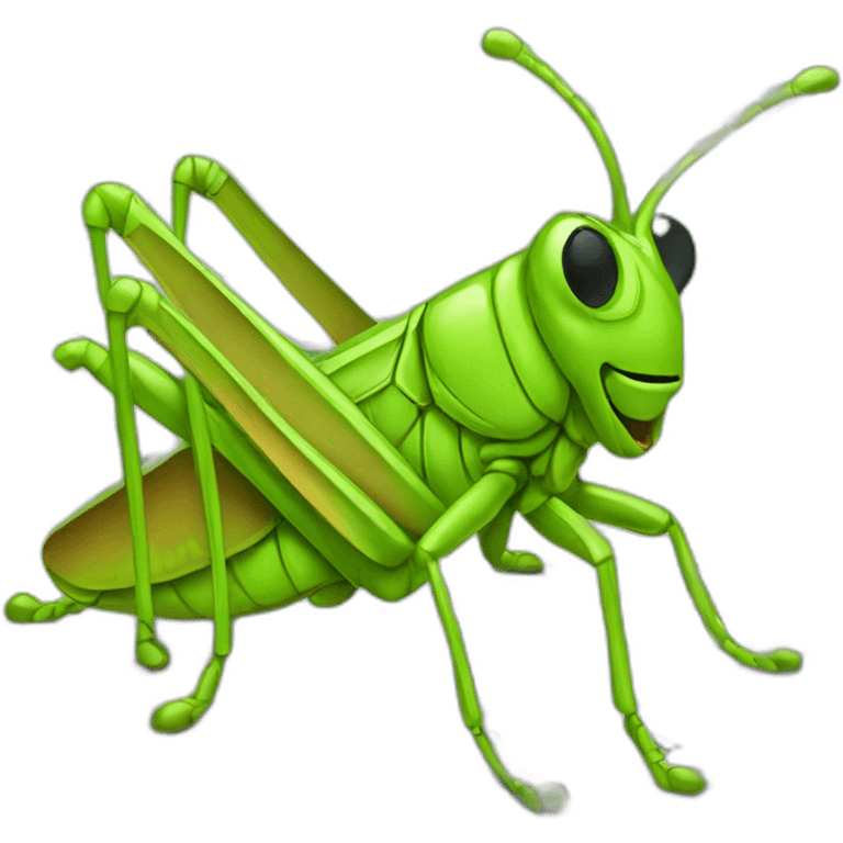 a grasshopper with money emoji