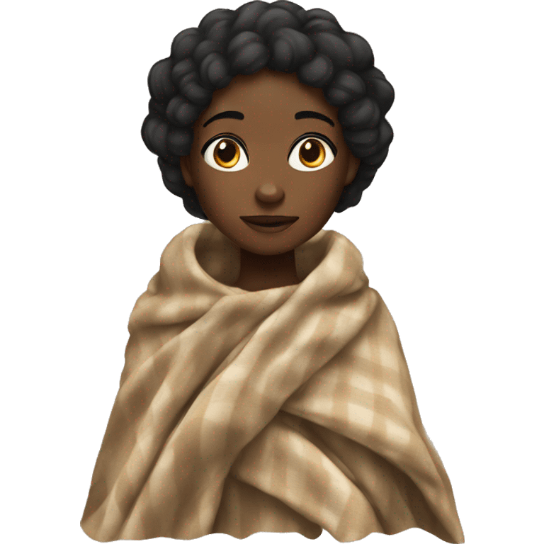 Black Girl with blanket emoji