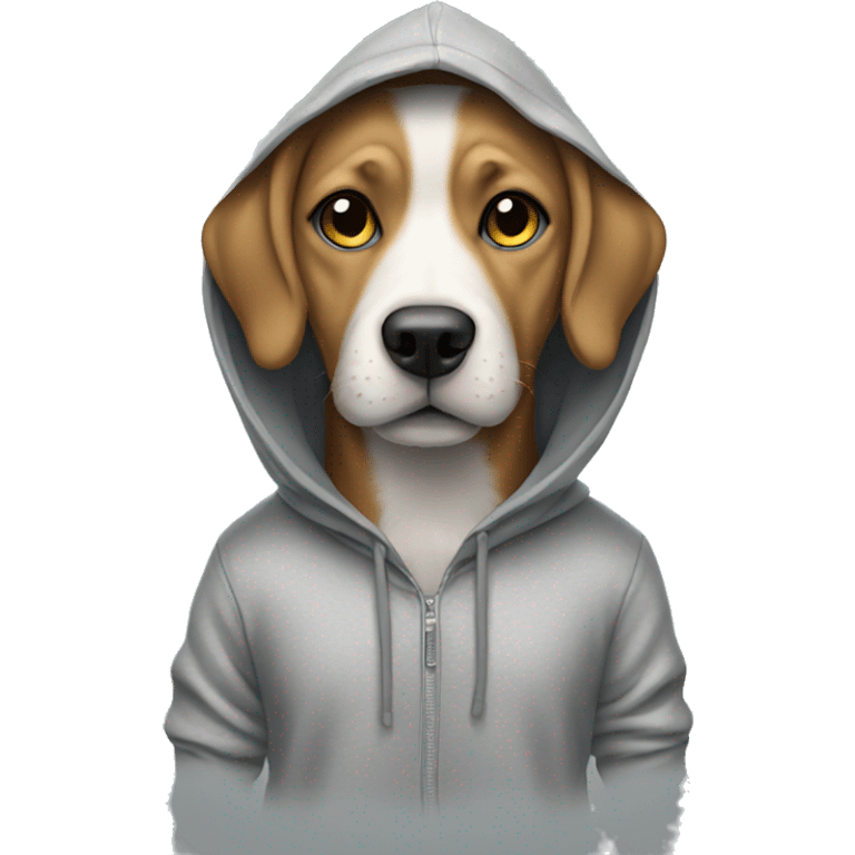 Dog with a hoodie emoji