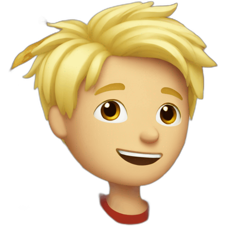 A blond Guy who drink Cola emoji