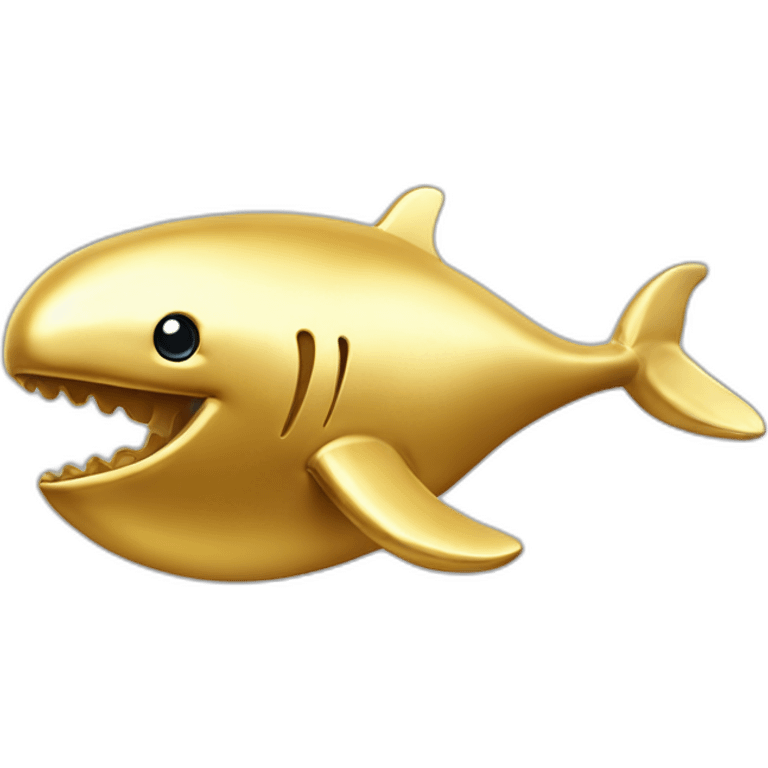 Stunning solid gold whale  emoji